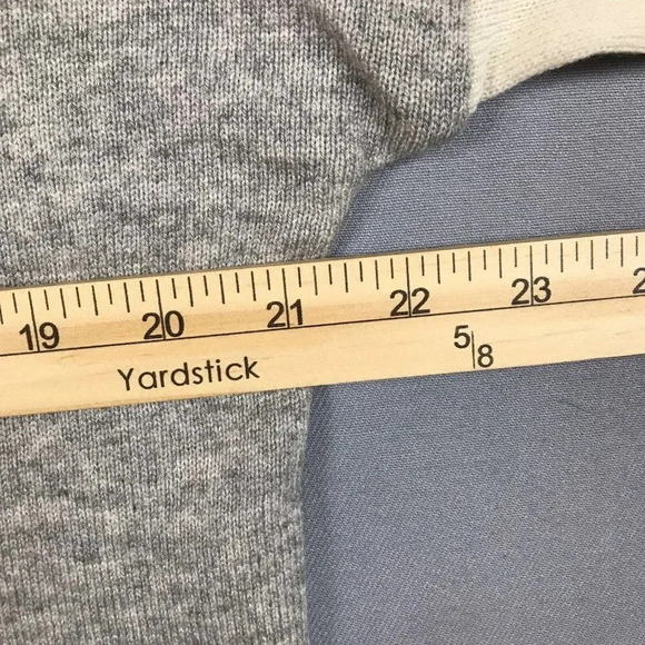 Vince WOOL CASHMERE Sweater Womens Size Medium Colorblock Gray Beige Bateau Neck - Picture 10 of 11